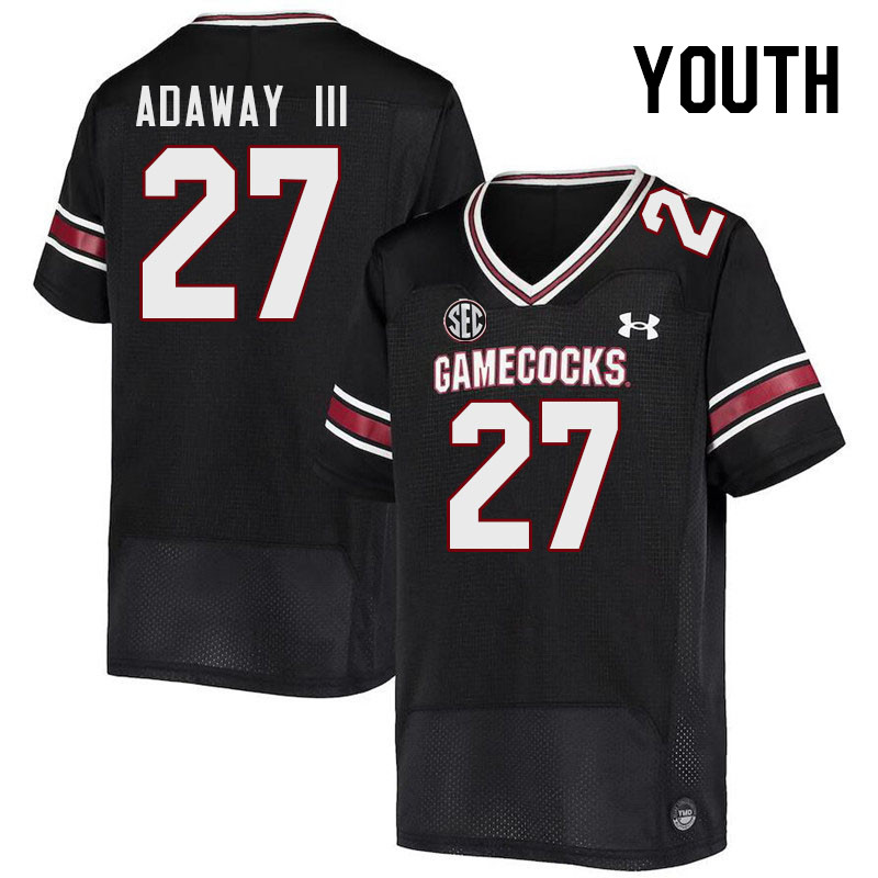 Youth #27 Oscar Adaway III South Carolina Gamecocks College Football Jerseys Stitched-Black